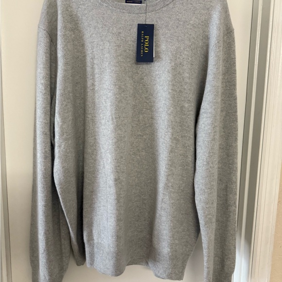 Polo by Ralph Lauren Men's CASHMERE Grey Sweater - Picture 4 of 7